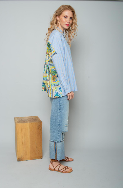 EMILY VAN DEN BERGH - 8815-157911 BLEU SAND STRIPE