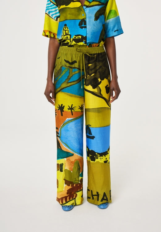 FABIENNE CHAPOT - BRENT TROUSERS YELLOW/BLUE
