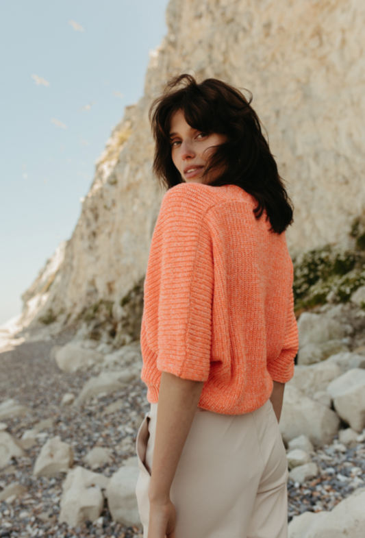 MORE THAN THAT - CARDIGAN TESSA ORANGE