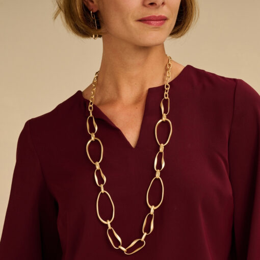 LES CORDES - DEEFLANG HALSKETTING GOUDKLEURIG MAT