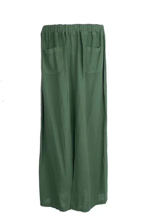 DAME BLANCHE - FAN-G77 LINO SKIRT GREEN