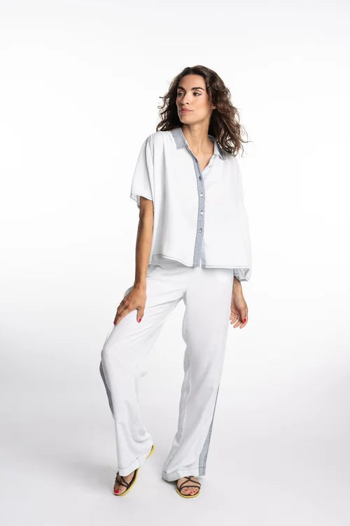 DAME BLANCHE - IKOS-G91 DENI TROUSER LIGHTBLUE