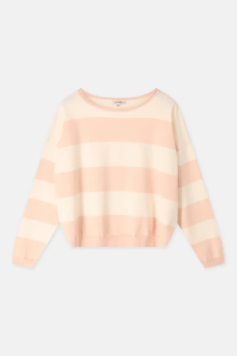 GIGUE - LAURI STRIPED DTO 423 PULLOVER NUDE