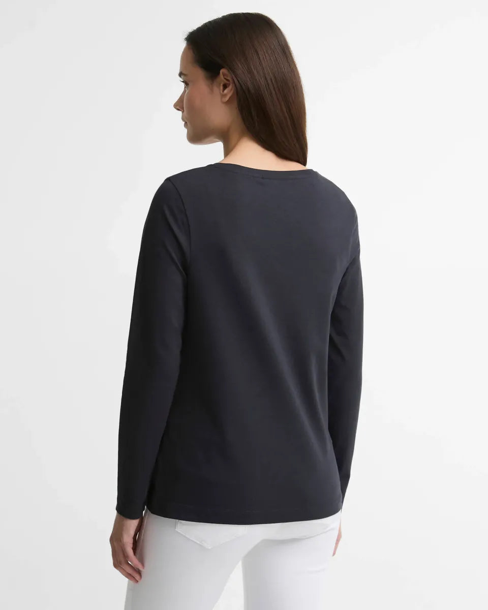 BARBOUR - LTS0742NY99 DARK NAVY HEDLEY LONG SLEEVE T-SHIRT