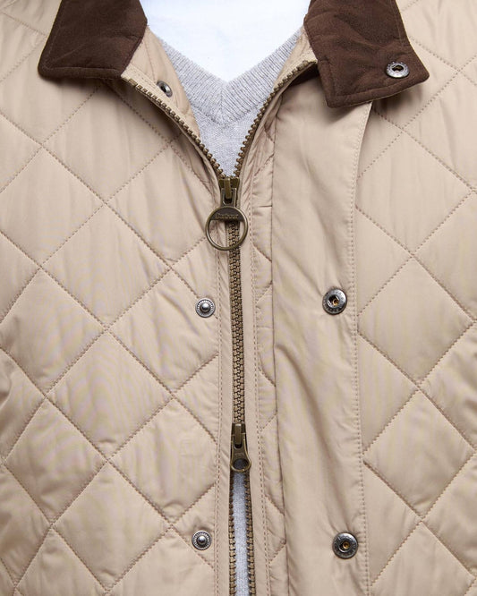 BARBOUR - MG10245ST34 WASHED STONE NEW LOWERDALE QUILTED GILET