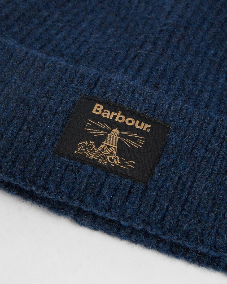 BARBOUR - MGS0095NY91 NAVY/GREY WESTERDALE BEANIE & SCARF GIFT SET