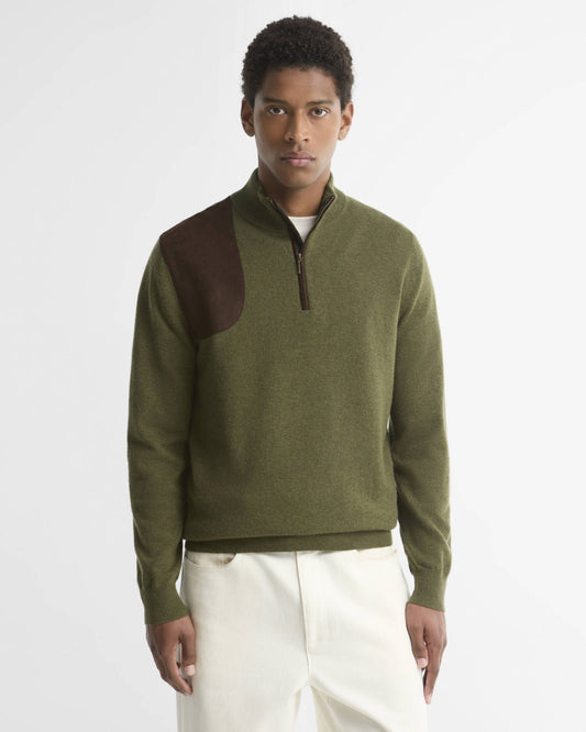 BARBOUR - MKN 1759GN13 WHITHWORTH HALF ZIP SWEATER SAGE