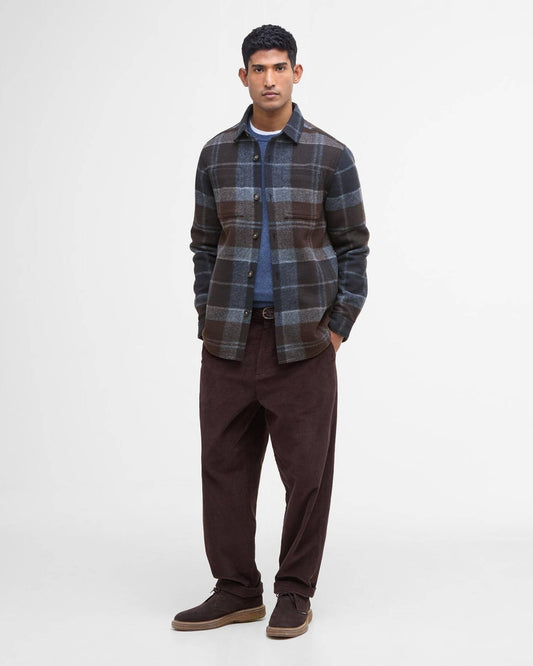 BARBOUR - MOS0400TN38 CHAPTER TAILORED CHECK OVERSHIRT MIDNIGHT OAK TARTAN