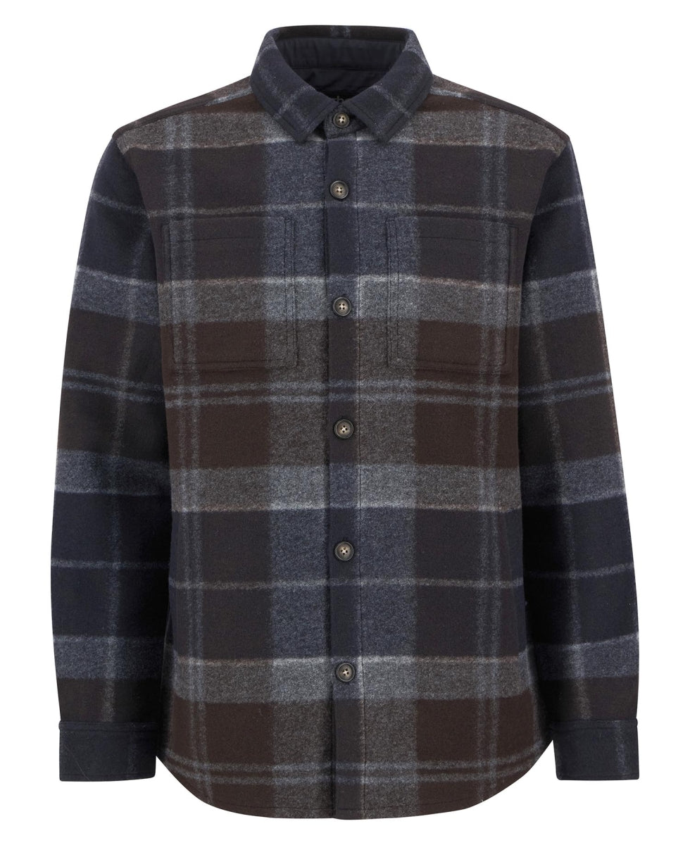 BARBOUR - MOS0400TN38 CHAPTER TAILORED CHECK OVERSHIRT MIDNIGHT OAK TARTAN