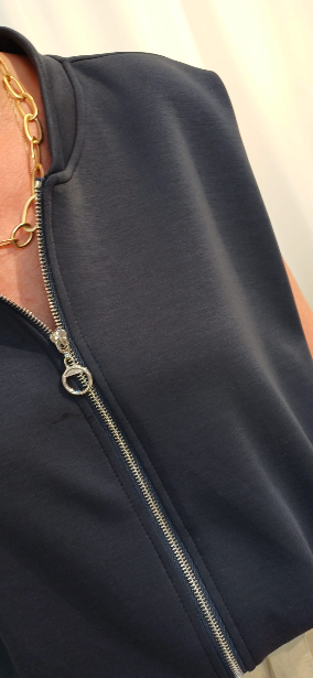 MORGENFRISK - MOUWLOZE VEST RITS BLAUW