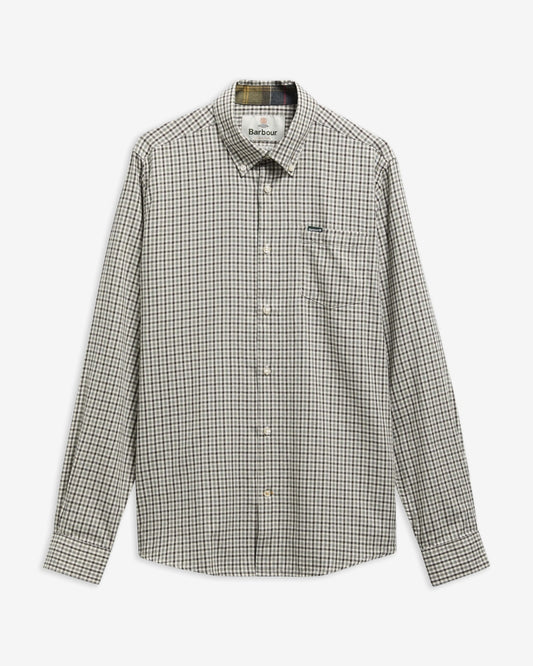 BARBOUR - MSH5027OL51 PADSHAW TAILORED GINGHAM SHIRT OLIVE