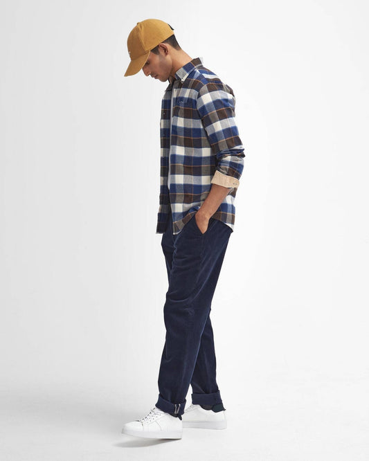 BARBOUR - MSH5057BE11 VALLEY TAILORED CHECKED SHIRT ECRU