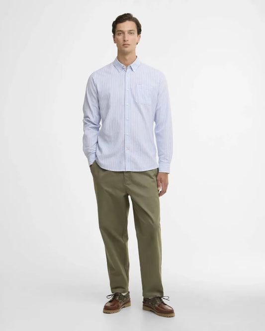 BARBOUR - MSH5710BL33 NELSON STRIPED SIRT BLUE