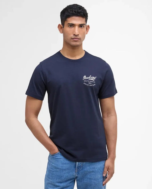 BARBOUR - MTS1347NY91 SCRIPT GRAPHIC T-SHIRT NAVY