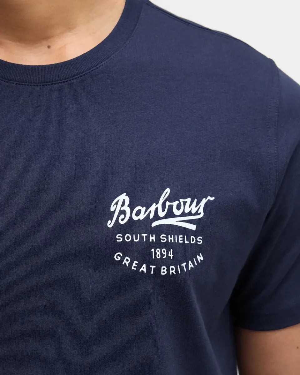 BARBOUR - MTS1347NY91 SCRIPT GRAPHIC T-SHIRT NAVY