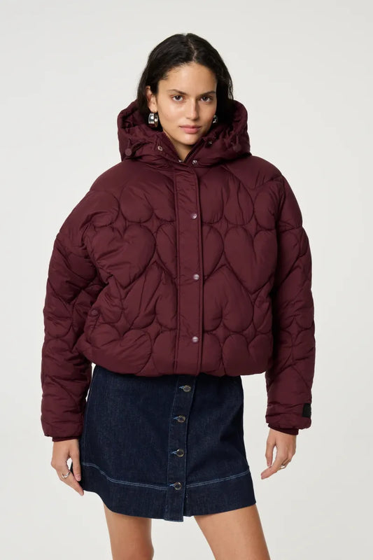 FABIENNE CHAPOT - PRISCA PUFFER DEEP BURGUNDY 38