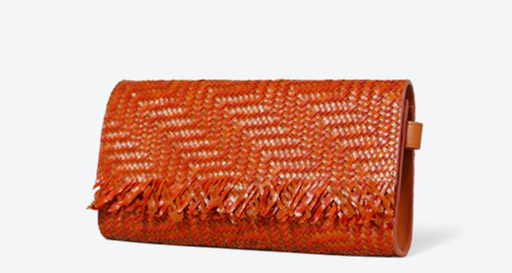 ALLAN K - VALENTINA ZIGZAG FRINGES TANGERINE