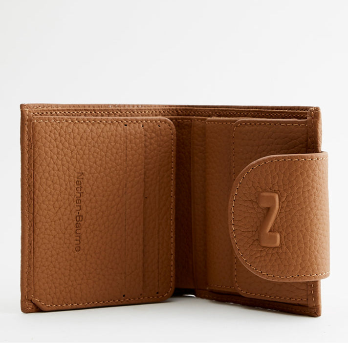 NATHAN BAUME - 100116N TRIFOLD WALLET WITH COIN POCKET 10,5X10 CM  ZWART