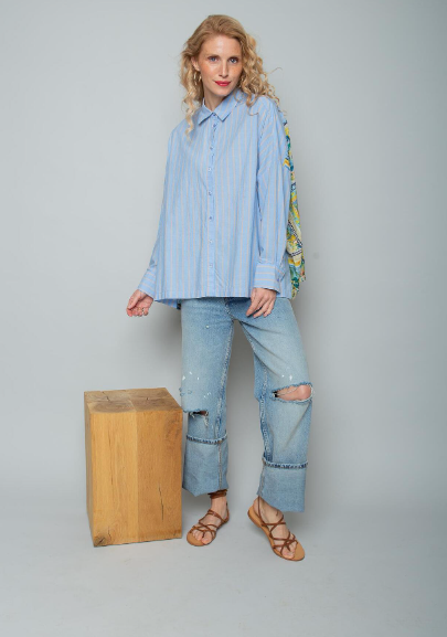 EMILY VAN DEN BERGH - 8815-157911 BLEU SAND STRIPE