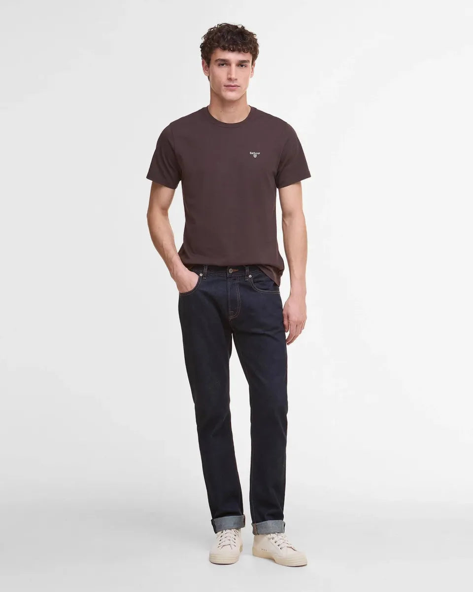 BARBOUR - MTS0331BR17 ESSENTIAL SPORTS TEE DARK OAK