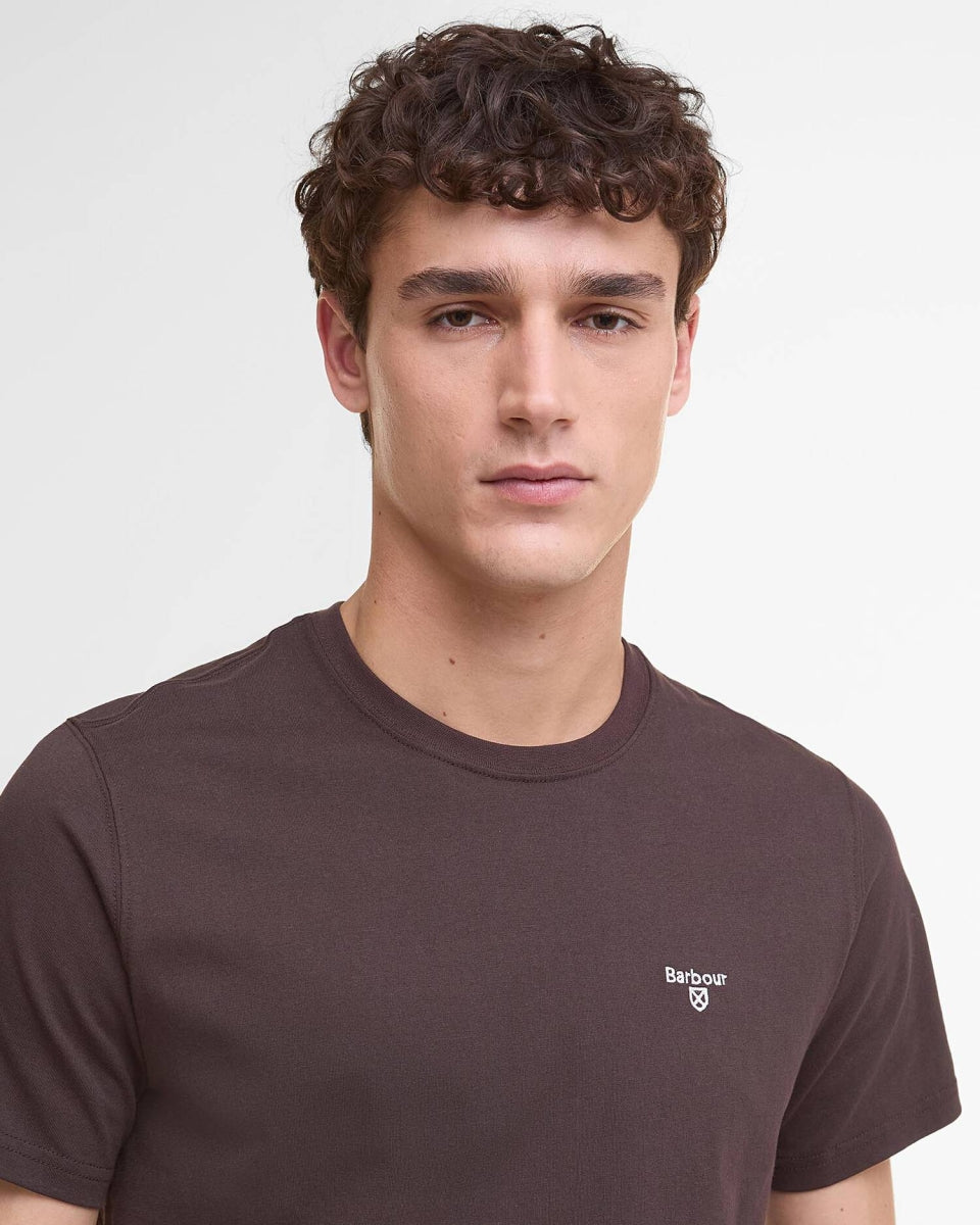 BARBOUR - MTS0331BR17 ESSENTIAL SPORTS TEE DARK OAK