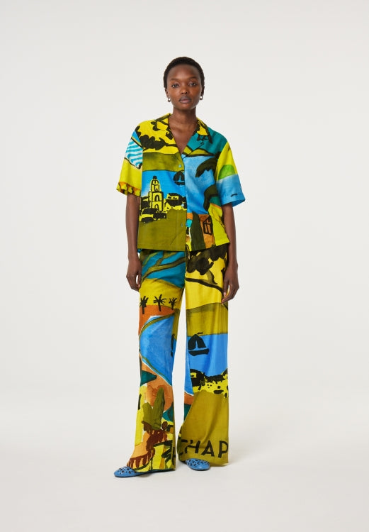 FABIENNE CHAPOT - BRENT TROUSERS YELLOW/BLUE