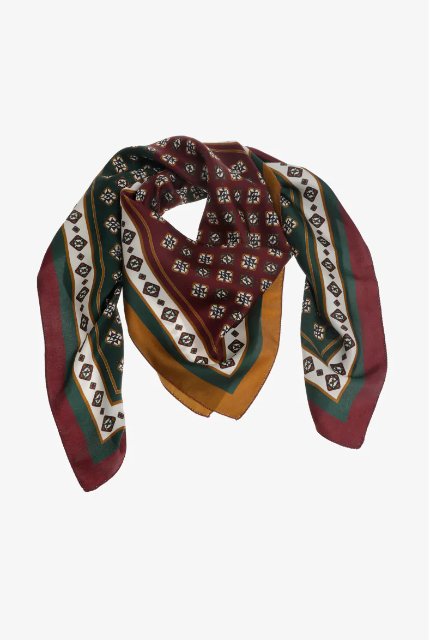 XANDRES - CARRE_CRAVATTEPRINT DEEP MULBERRY