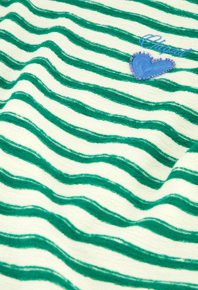 FABIENNE CHAPOT - CELINA TOP COSY WHITE/GREEN