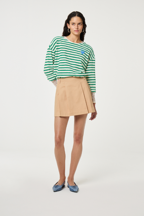 FABIENNE CHAPOT - CELINA TOP COSY WHITE/GREEN