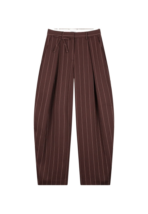FABIENNE CHAPOT - CHARLOT TROUSERS BROWN PIN STRIPE