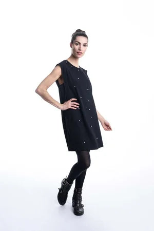 DAME BLANCHE - EVA-F50 FLUIDO DRESS BLACK