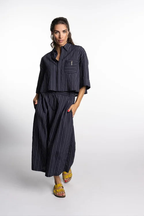 DAME BLANCHE - EGO-G27 MOKA TROUSER BLUE