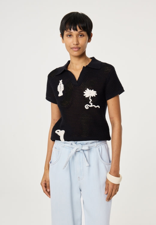 FABIENNE CHAPOT - FIN PULLOVER BLACK