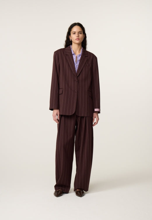 FABIENNE CHAPOT - HENRY BLAZER BROWN PIN STRIPE