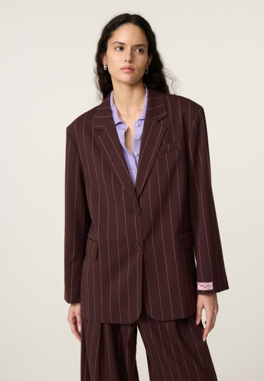 FABIENNE CHAPOT - HENRY BLAZER BROWN PIN STRIPE