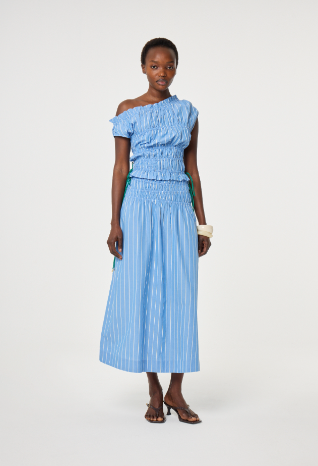 FABIENNE CHAPOT - JOHN TOP BLUE PYJAMA STRIPE