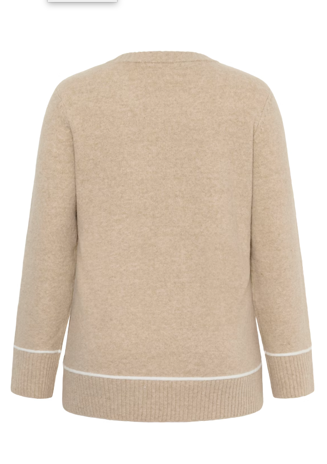 KAFFE CURVE - KCJINA KNIT PULLOVER FEATHER GREY MELANGE