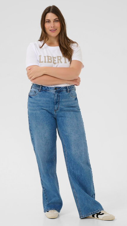 KAFFE CURVE - KCLEONA WIDE LONG JEANS