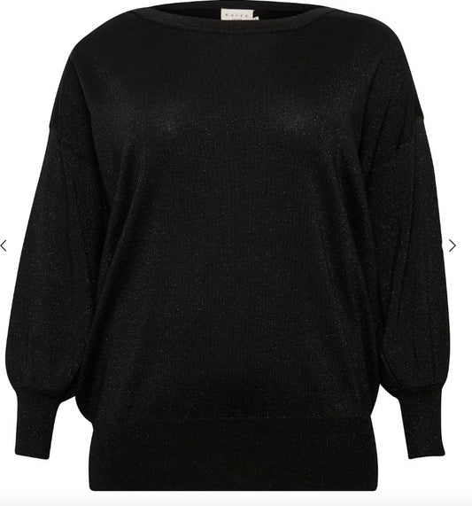 KAFFE CURVE - KCREGITTA KNIT PULLOVER BLACK DEEP