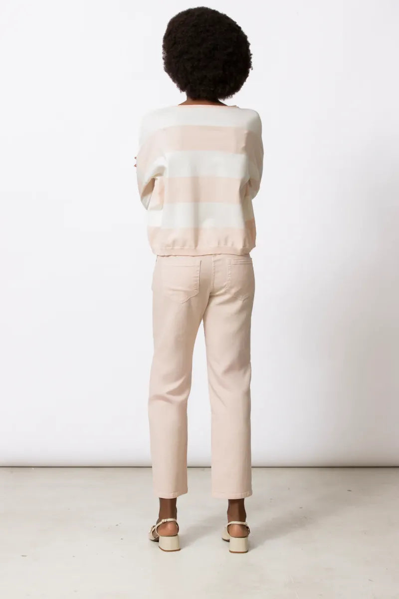 GIGUE - LAURI STRIPED DTO 423 PULLOVER NUDE