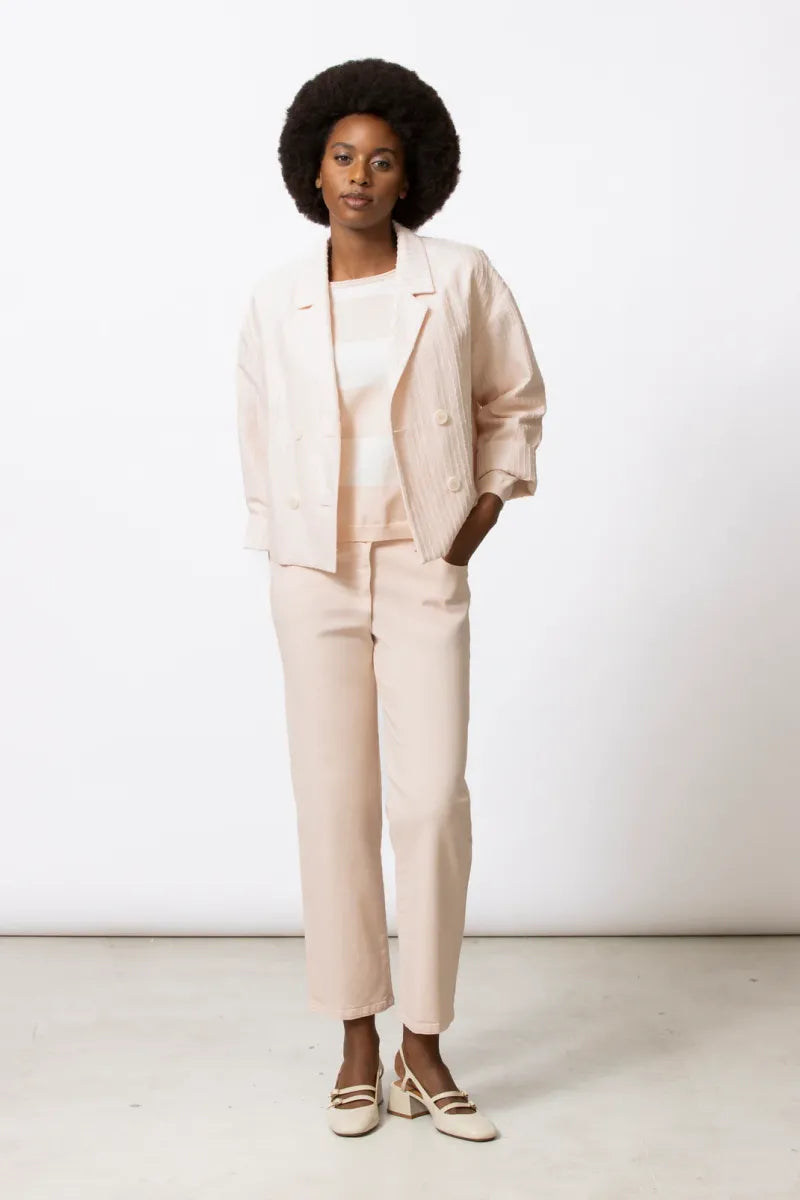 GIGUE - LAURI STRIPED DTO 423 PULLOVER NUDE