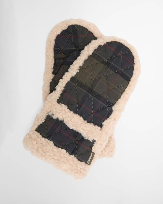 BARBOUR - LGL0158TN43 MARNIE TARTAN WATERPROOF MITTS GLOVES