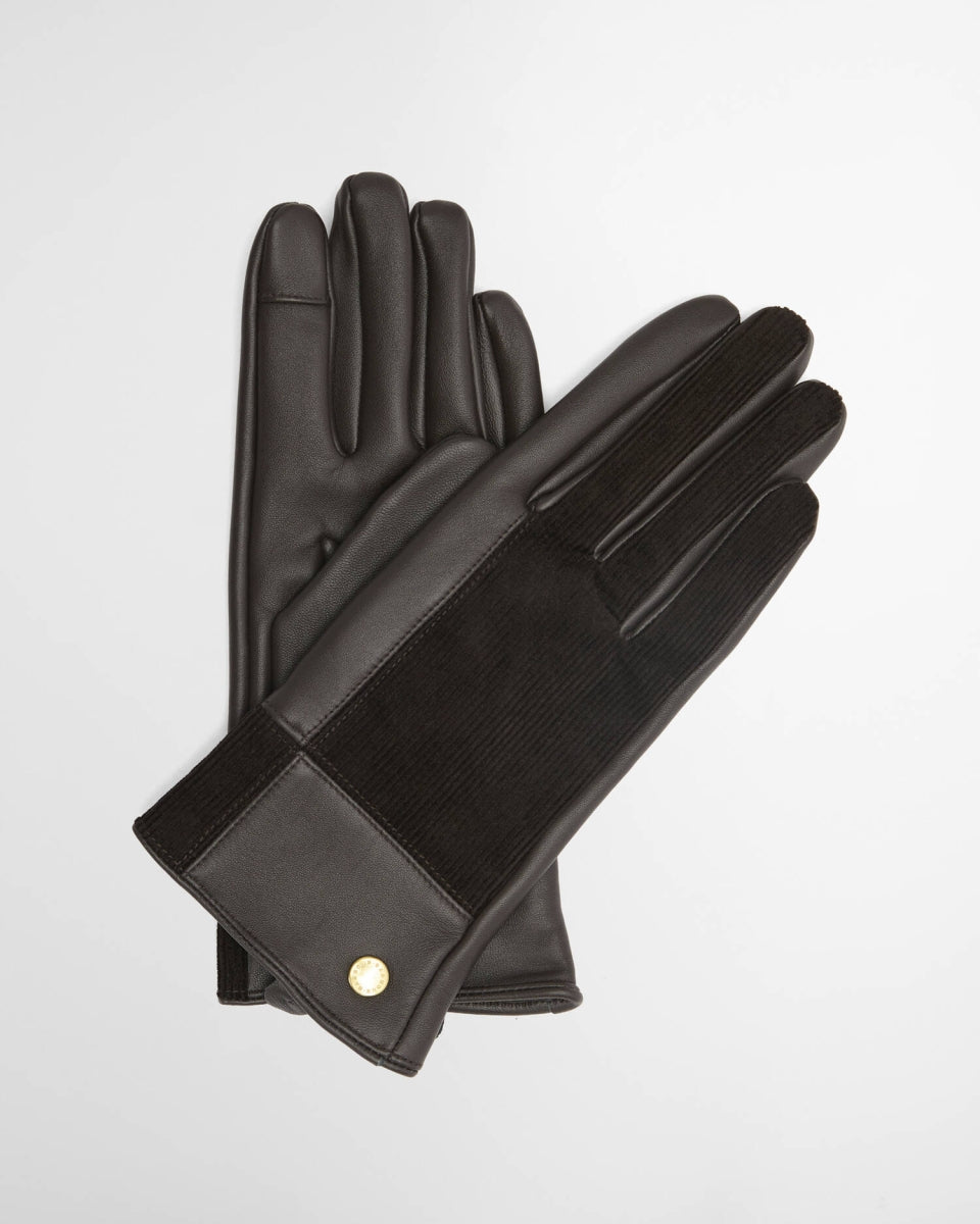 BARBOUR - LGL0162BR71 BROWN DUNSWELL PATCHWORK GLOVES