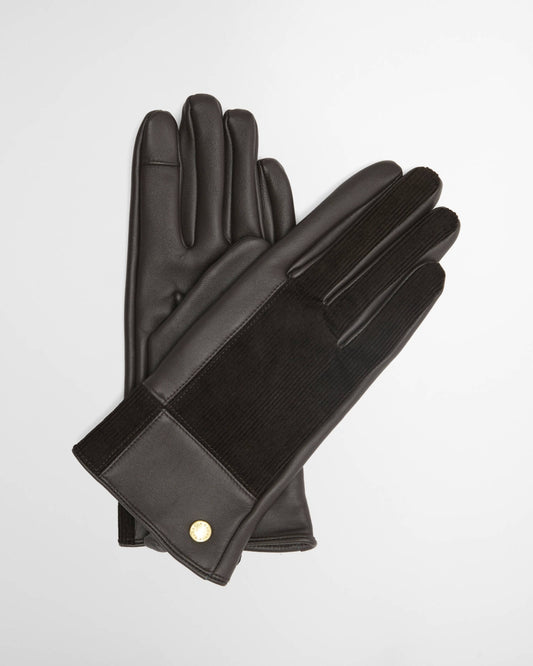BARBOUR - LGL0162BR71 BROWN DUNSWELL PATCHWORK GLOVES