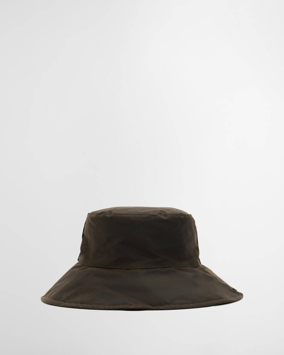 BARBOUR - LHA0394OL72 OLIVE BRAMBLING WAX BUCKET HAT