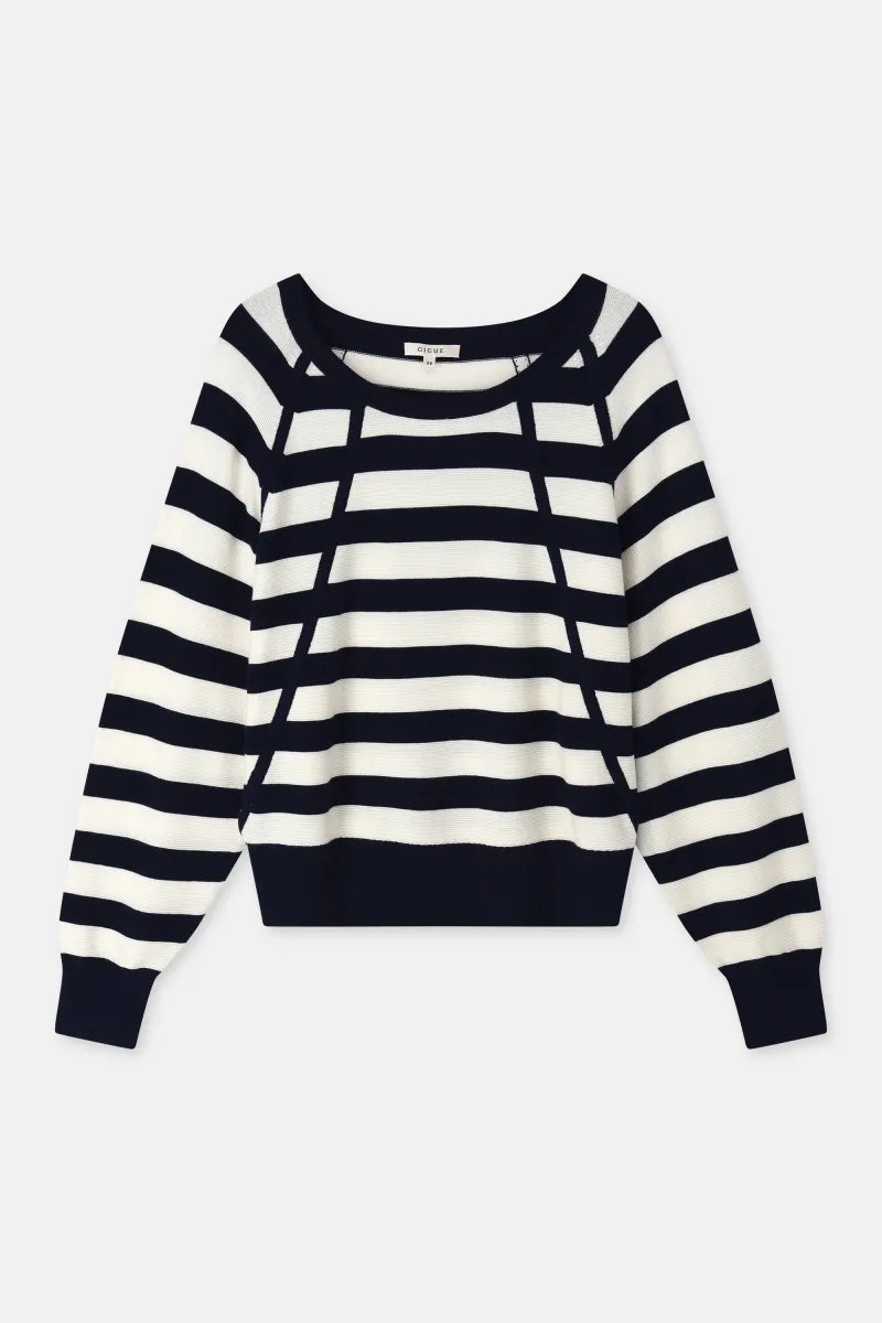 GIGUE - LOTUS STRIPED 421 NAVY
