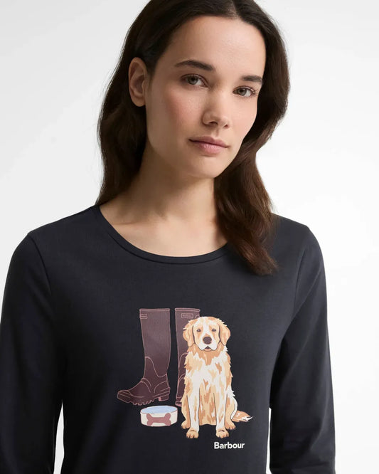 BARBOUR - LTS0742NY99 DARK NAVY HEDLEY LONG SLEEVE T-SHIRT