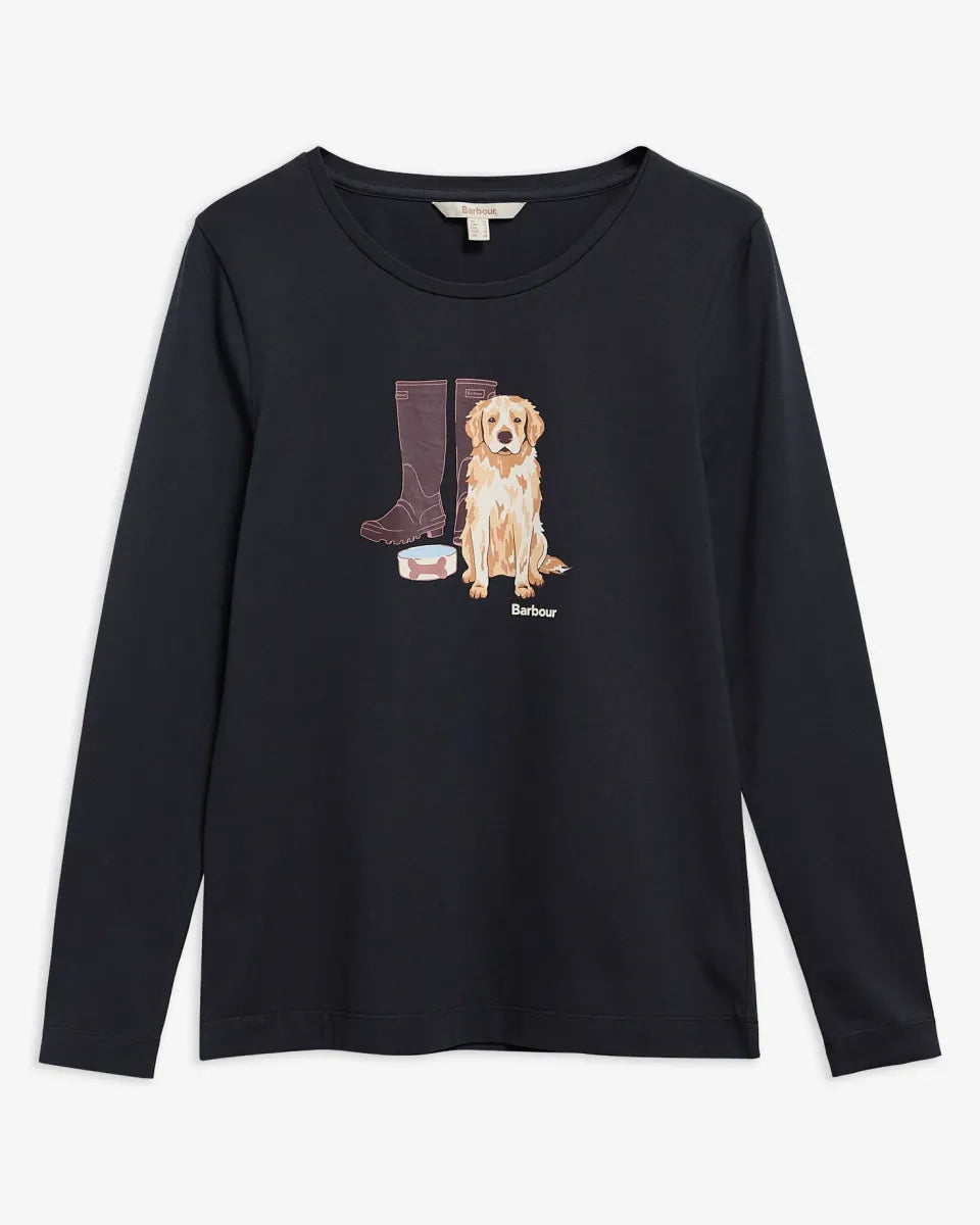 BARBOUR - LTS0742NY99 DARK NAVY HEDLEY LONG SLEEVE T-SHIRT