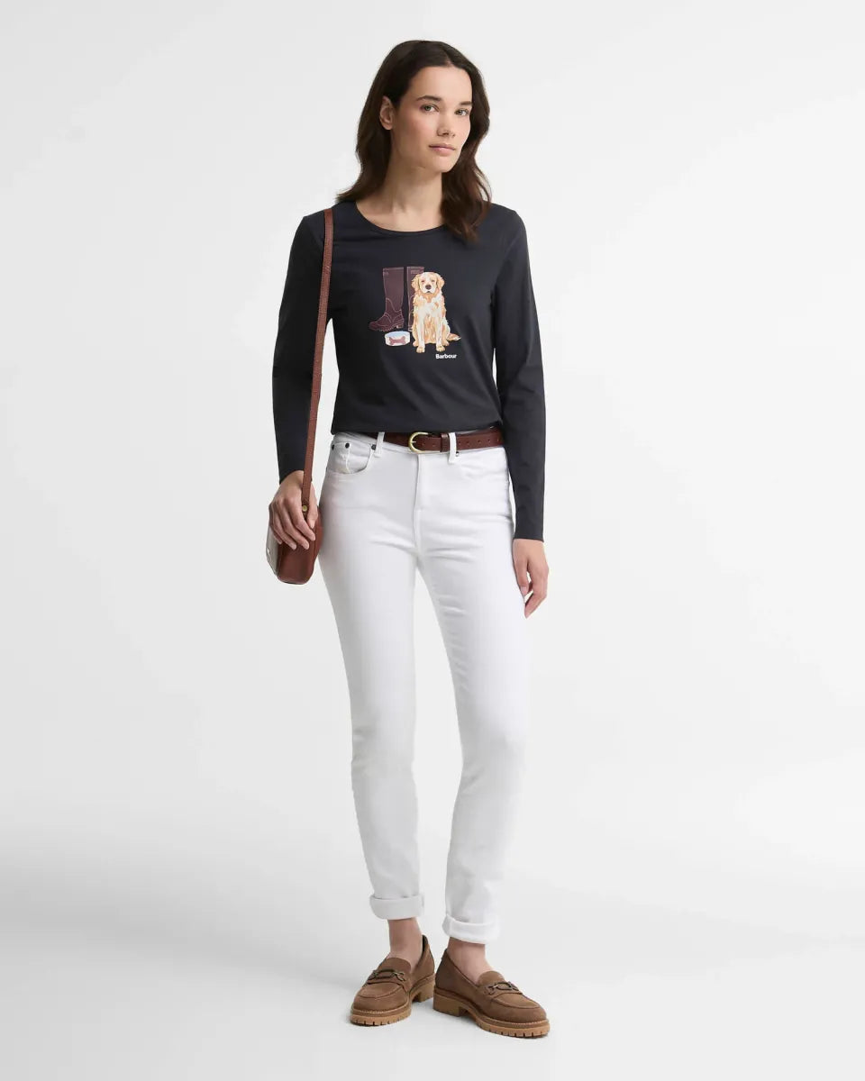 BARBOUR - LTS0742NY99 DARK NAVY HEDLEY LONG SLEEVE T-SHIRT