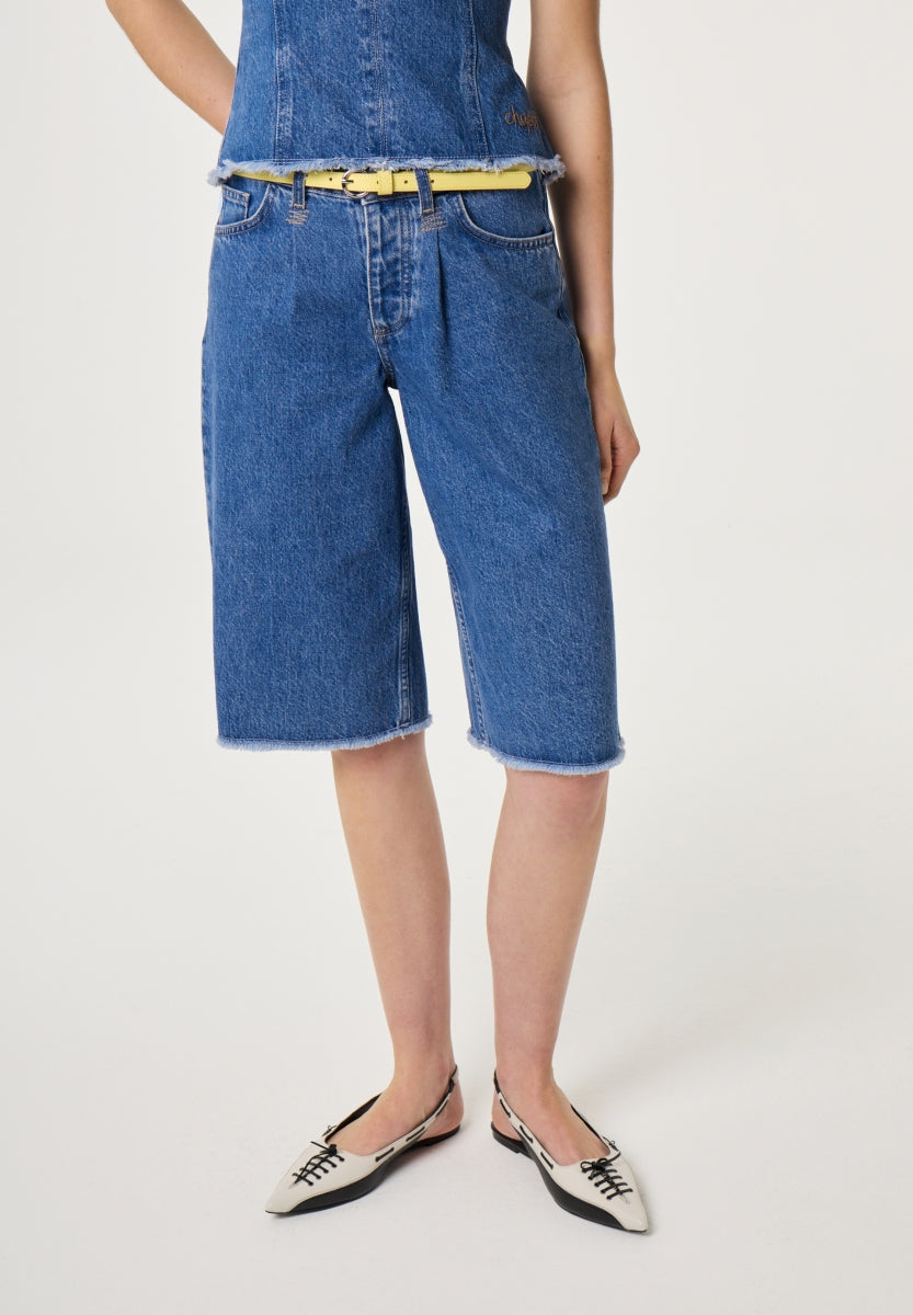 FABIENNE CHAPOT - LUCY WIDE JORTS FADED LIGHT BLUE